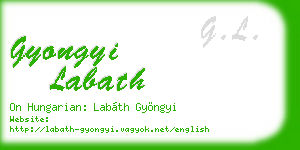 gyongyi labath business card