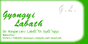 gyongyi labath business card